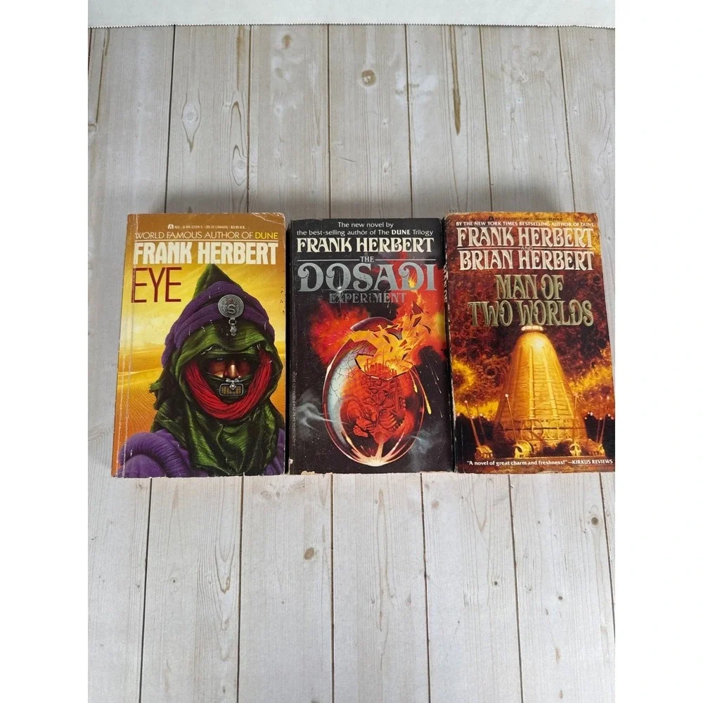 Frank Herbert Sci-Fi PB Lot Eye Dosadi Experiment Man of Two Worlds Dune